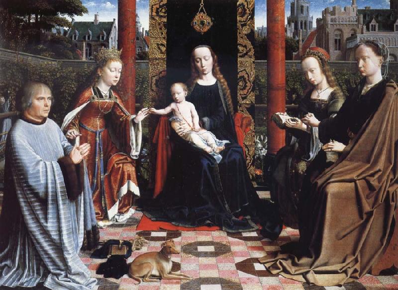 Gerard David THe Virgin and Child with Saints and Donor oil painting picture